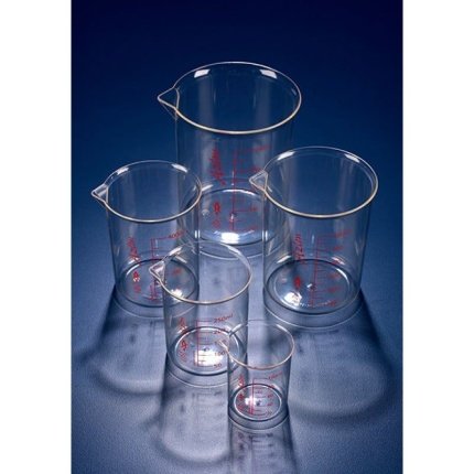 beakers, glass, low form, 2000 ml