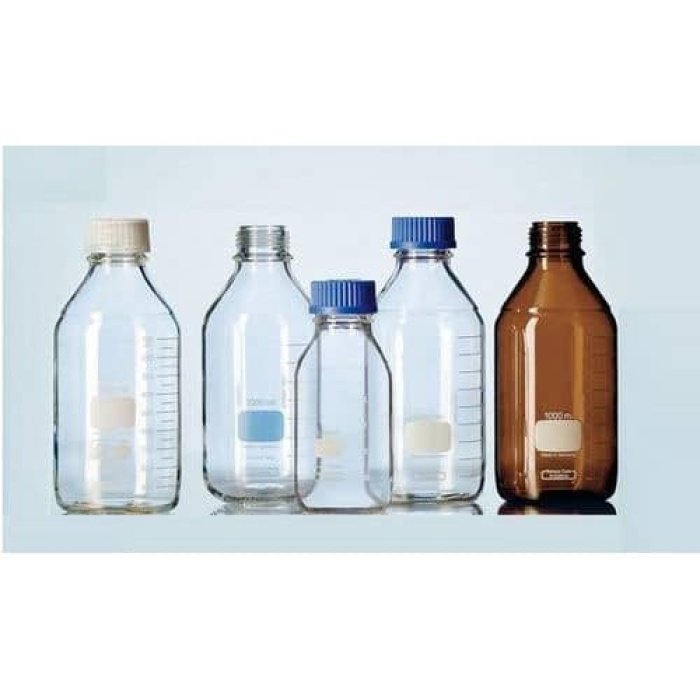 bottles, 50 ml, with blue screw cap