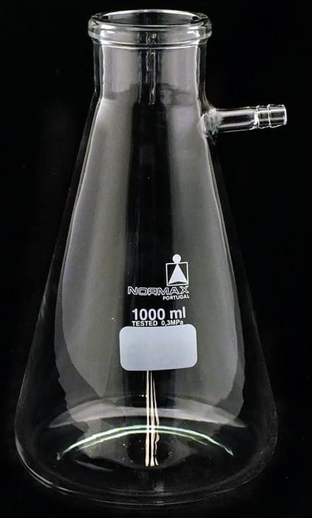 filter flasks, 500 ml, complete with rubber sleeve no. 4