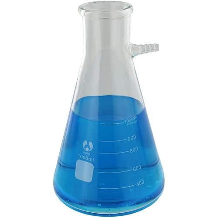 filter flasks, 1000 ml, complete with rubber sleeve no. 5