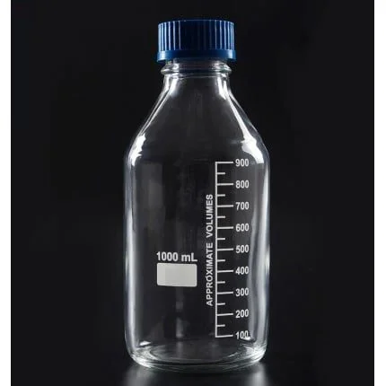 laboratory bottles, 500ml, with blue screw cap