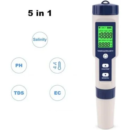ph/tds/ec/salinity/temperature meter