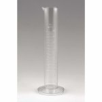 measuring cylinder, round  base, plastic