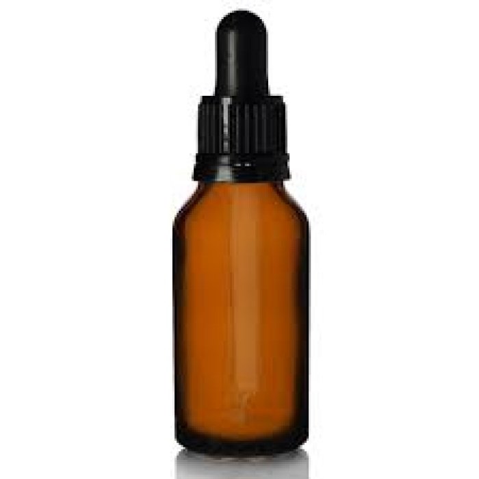 dropper bottles, amber, black pipette lids - 30ml