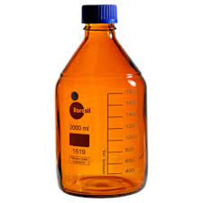 reagent bottles, amber glass.