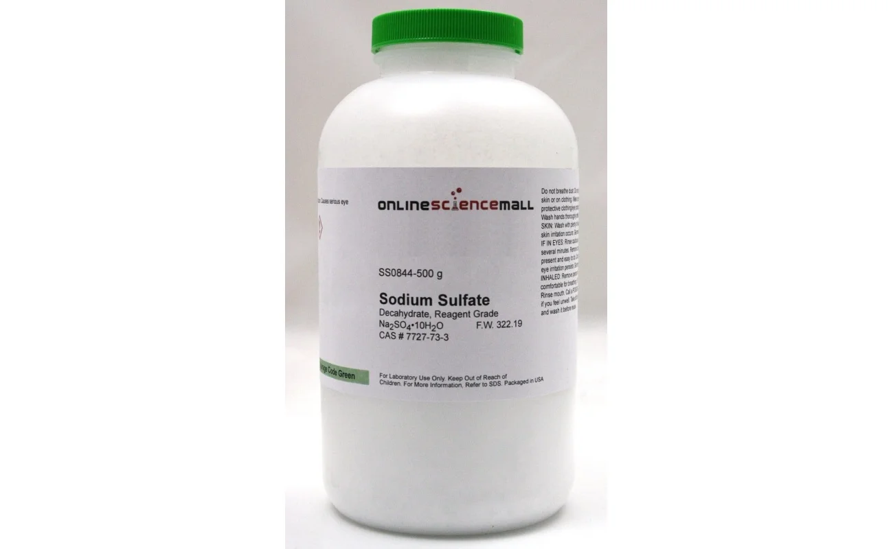 sodium sulfate decahydrate, cp, 99% 500g