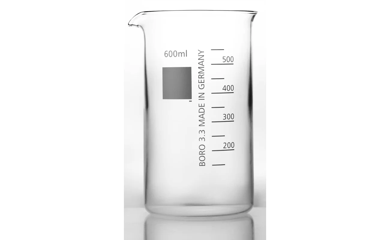 beakers, glass, tall form, 600ml