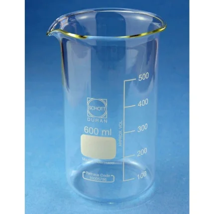 beakers, glass, tall form, duran 600ml