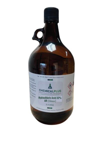 hydrochloric acid 32% ar 2.5l (glass)